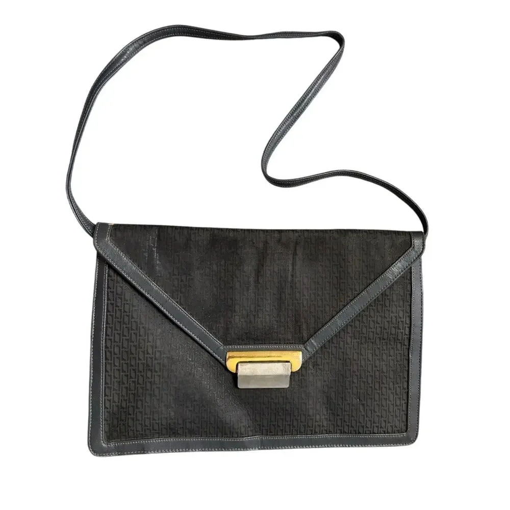 Vintage Meyers USA Monogram Envelope Crossbody Bag  Geometric Shoulder Purse
